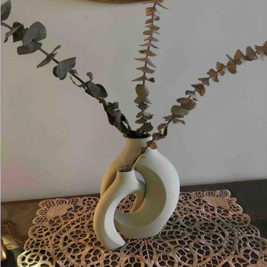 The Celestine Embrace Vases