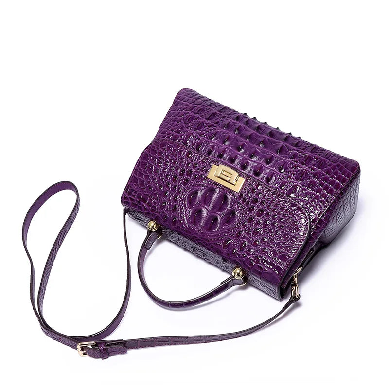 The Muna Amethyst Croc Bag