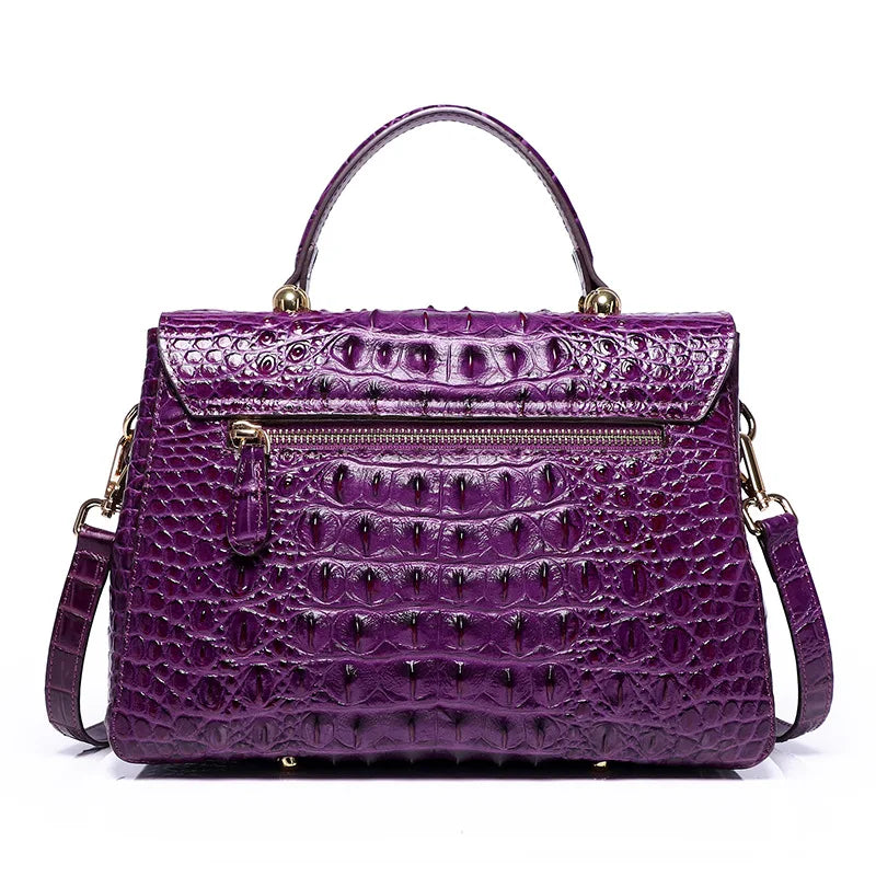 The Muna Amethyst Croc Bag