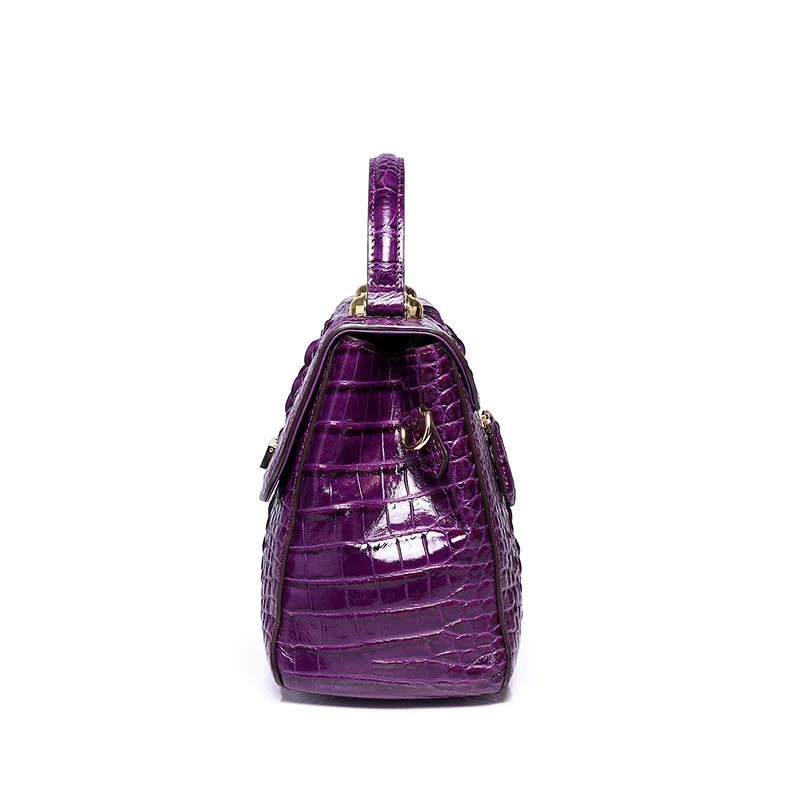 The Muna Amethyst Croc Bag