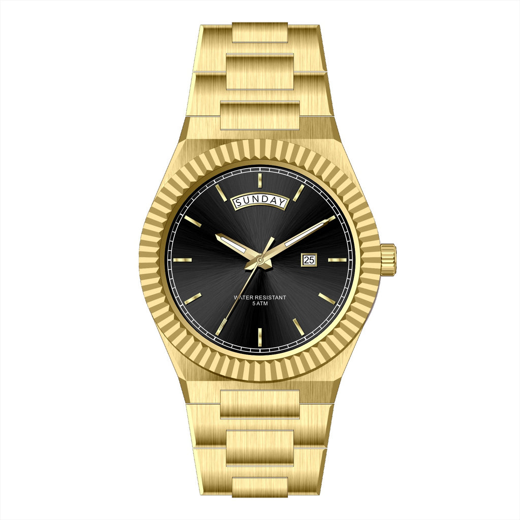 Business Log-Type Quartz Waterproof Steel Strap