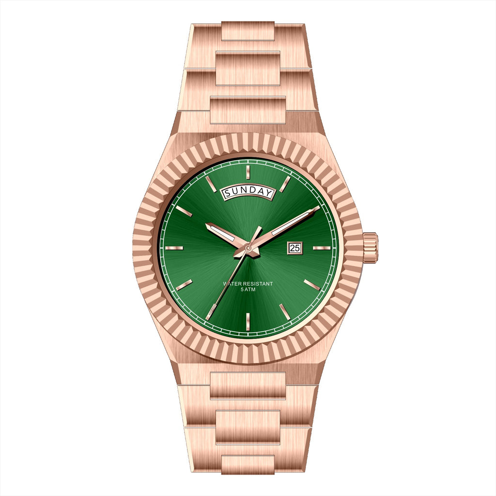 Business Log-Type Quartz Waterproof Steel Strap
