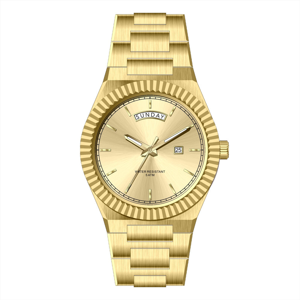 Business Log-Type Quartz Waterproof Steel Strap