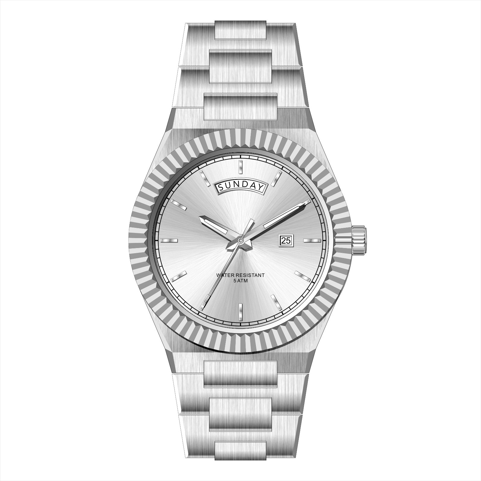 Business Log-Type Quartz Waterproof Steel Strap