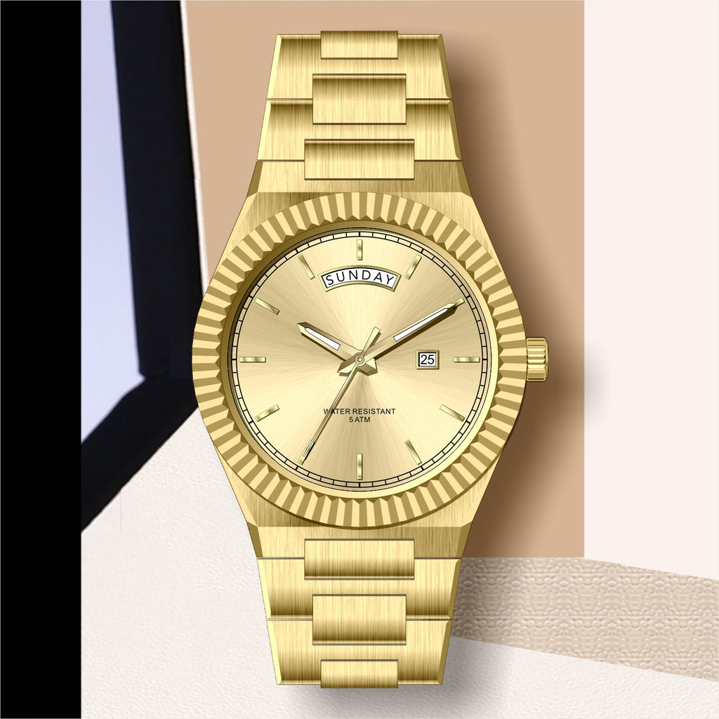 Business Log-Type Quartz Waterproof Steel Strap