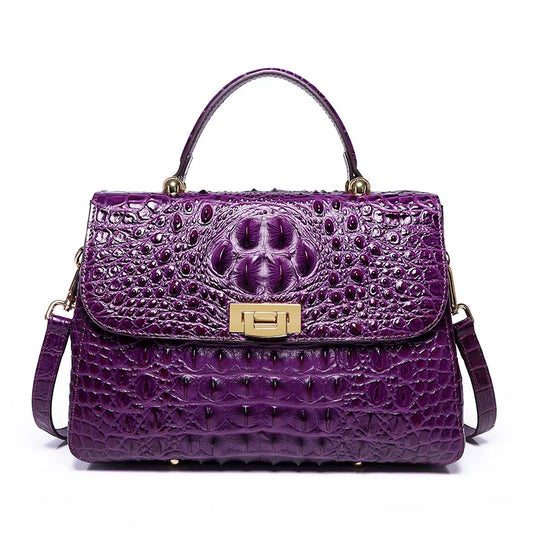 The Muna Amethyst Croc Bag
