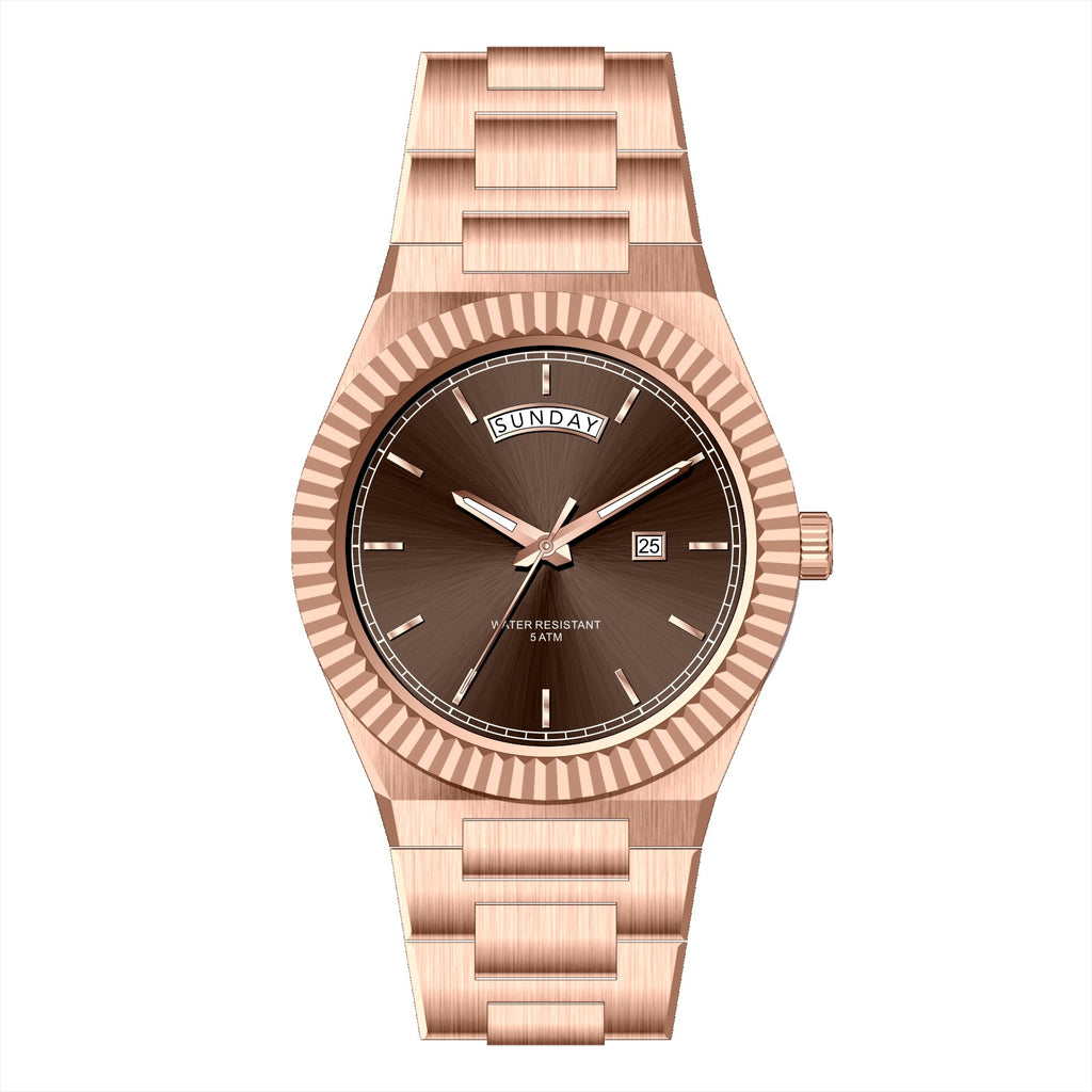Business Log-Type Quartz Waterproof Steel Strap